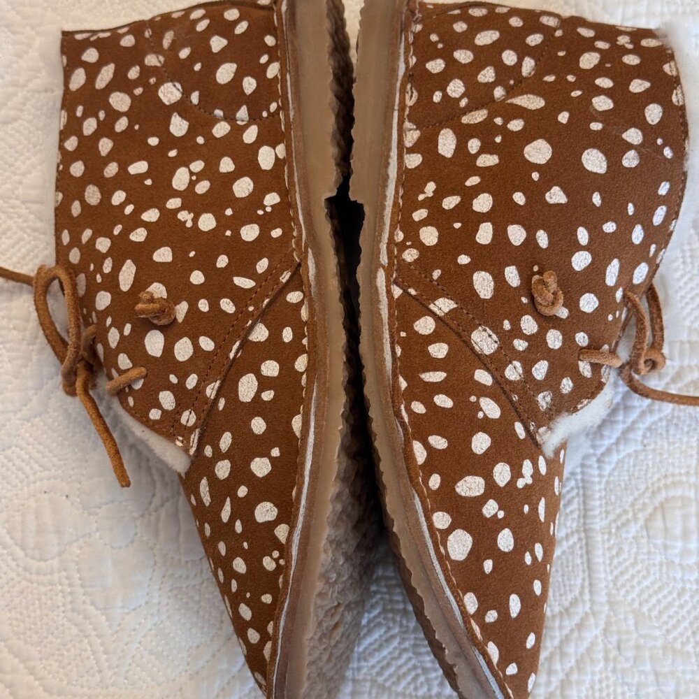 Beek "Finch" Shearling Lined Lace-Up Leather Moccasin Sz 6 NWOB - Picture 3 of 5